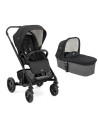BB-S1201ICSHA000DIA,Joie - Carucior pentru copii multifunctional 3 in 1 Chrome Shale /i-Snug Lagoon (Carucior Chrome Shale+ Land
