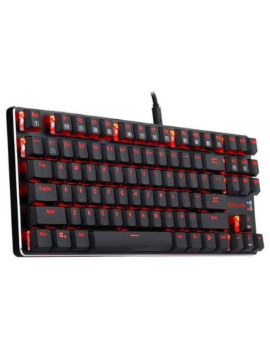 K590-BK_RD,Tastatura gaming mecanica wireless Redragon Mahoraga neagra iluminare rosie switch-uri rosii