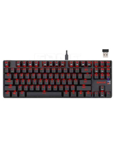 K590-BK_RD,Tastatura gaming mecanica wireless Redragon Mahoraga neagra iluminare rosie switch-uri rosii