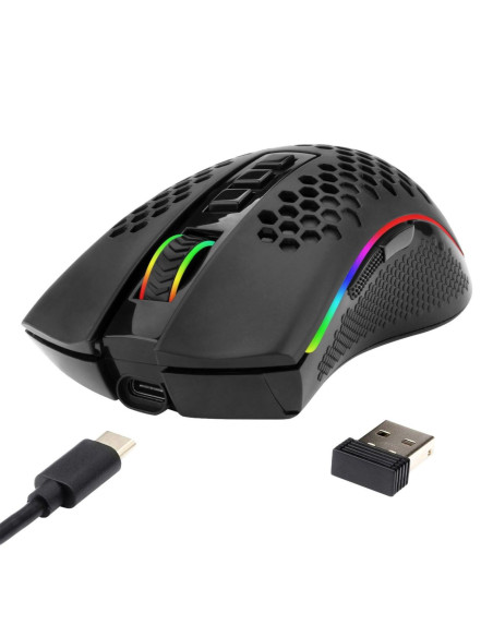 M808-KS,Mouse gaming wireless si cu fir Redragon Storm Pro negru iluminare RGB