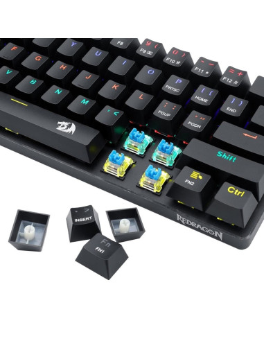 K613-KB,Tastatura gaming mecanica Redragon Jax neagra iluminare Rainbow