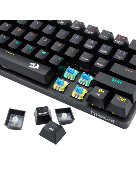 K613-KB,Tastatura gaming mecanica Redragon Jax neagra iluminare Rainbow