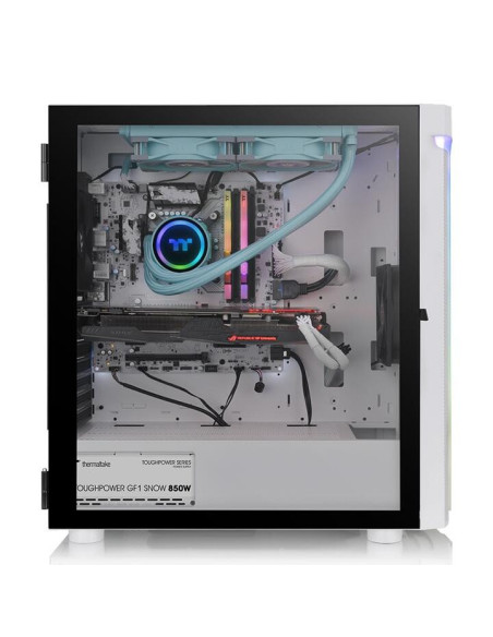 CA-1X4-00M6WN-00,Carcasa Thermaltake H590 Tempered Glass Snow aRGB alba