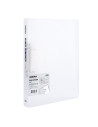 DLE5381,Caiet mecanic a4 2 inele 15mm/20mm cop. flex. alb translucid deli