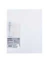 DLE5381,Caiet mecanic a4 2 inele 15mm/20mm cop. flex. alb translucid deli