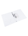 DLE5381,Caiet mecanic a4 2 inele 15mm/20mm cop. flex. alb translucid deli