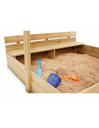 PLUM25509AA108,Cutie de nisip cu bancute si parasolar reglabil, Pum 25509