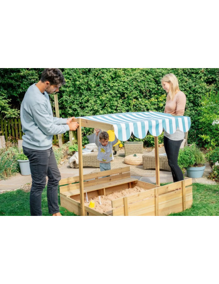 PLUM25509AA108,Cutie de nisip cu bancute si parasolar reglabil, Pum 25509