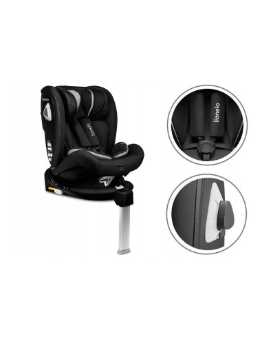 BN-LO-BRAAM_CARBON,Lionelo - Scaun auto Braam Carbon Pozitie de somn, Protectie laterala, Rotire 360 grade, 0-36 Kg, cu Isofix, 