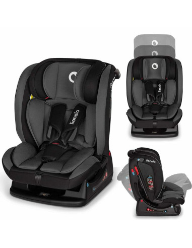 BN-LO-AART_GREY_STONE,Lionelo - Scaun auto Aart RWF, 0-36 Kg, 4 Pozitii Inclinare Spatar, 13 Pozitii Reglare Tetiera, Conform cu