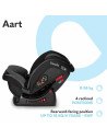 BN-LO-AART_GREY_STONE,Lionelo - Scaun auto Aart RWF, 0-36 Kg, 4 Pozitii Inclinare Spatar, 13 Pozitii Reglare Tetiera, Conform cu