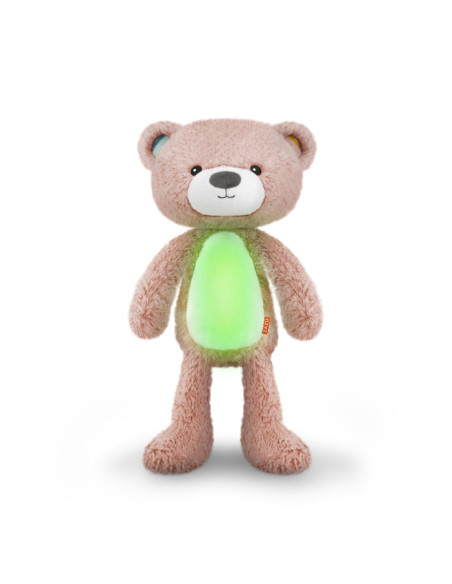 ZA-BRODY-03,Ursuletul Brody Antrenor de Somn Muzical cu Lumina, Roz,Zazu Kids