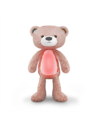 ZA-BRODY-03,Ursuletul Brody Antrenor de Somn Muzical cu Lumina, Roz,Zazu Kids