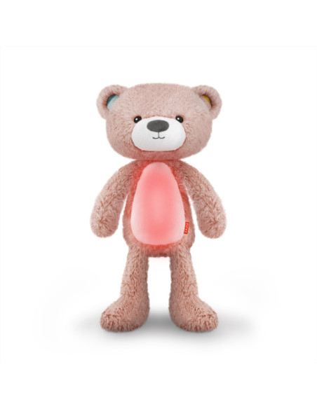 ZA-BRODY-03,Ursuletul Brody Antrenor de Somn Muzical cu Lumina, Roz,Zazu Kids