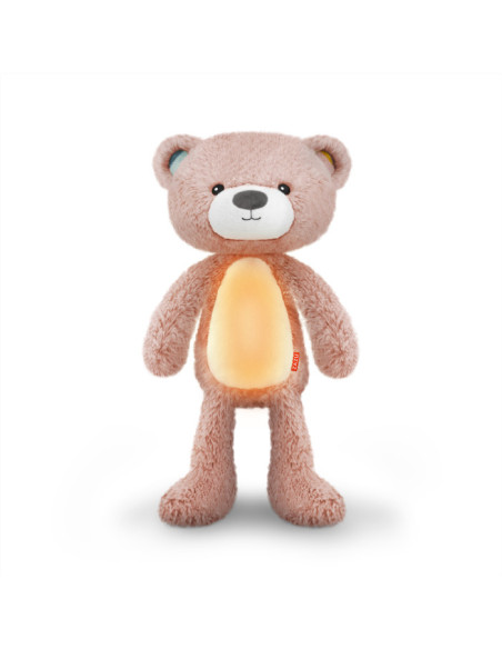 ZA-BRODY-03,Ursuletul Brody Antrenor de Somn Muzical cu Lumina, Roz,Zazu Kids