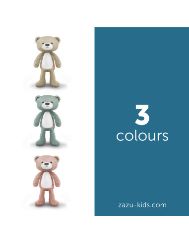 ZA-BRODY-03,Ursuletul Brody Antrenor de Somn Muzical cu Lumina, Roz,Zazu Kids