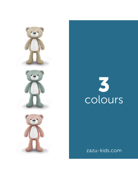 ZA-BRODY-03,Ursuletul Brody Antrenor de Somn Muzical cu Lumina, Roz,Zazu Kids