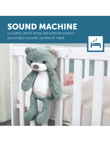 ZA-BRODY-03,Ursuletul Brody Antrenor de Somn Muzical cu Lumina, Roz,Zazu Kids