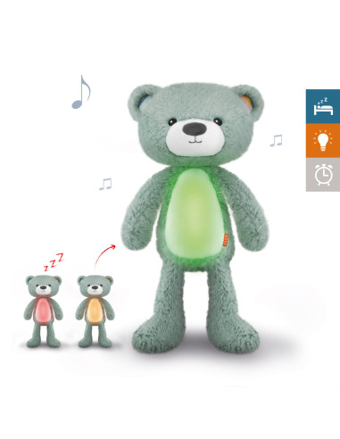 ZA-BRODY-02,Ursuletul Brody Antrenor de Somn Muzical cu Lumina, Bleu, Zazu Kids