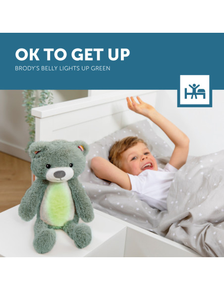 ZA-BRODY-02,Ursuletul Brody Antrenor de Somn Muzical cu Lumina, Bleu, Zazu Kids