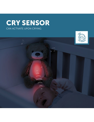 ZA-BRODY-02,Ursuletul Brody Antrenor de Somn Muzical cu Lumina, Bleu, Zazu Kids