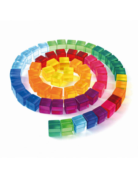 Bauspiel-0120,Set 20 cuburi acrilice luminoase, Bauspiel