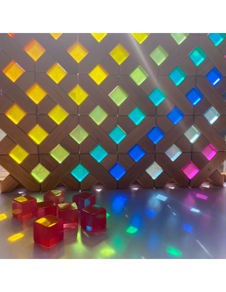 Bauspiel-0120,Set 20 cuburi acrilice luminoase, Bauspiel