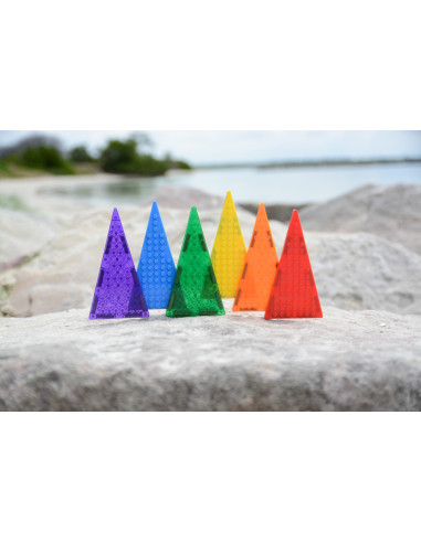 MBRX-ISOS12,Set magnetic Magbrix 12 piese triunghi isoscel - compatibil cu caramizi de constructie tip Lego
