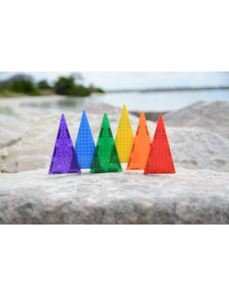 MBRX-ISOS12,Set magnetic Magbrix 12 piese triunghi isoscel - compatibil cu caramizi de constructie tip Lego