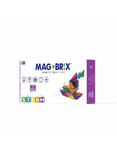 MBRX-DREPT12,Set magnetic Magbrix 12 piese triunghi drept - compatibil cu caramizi de constructie tip Lego