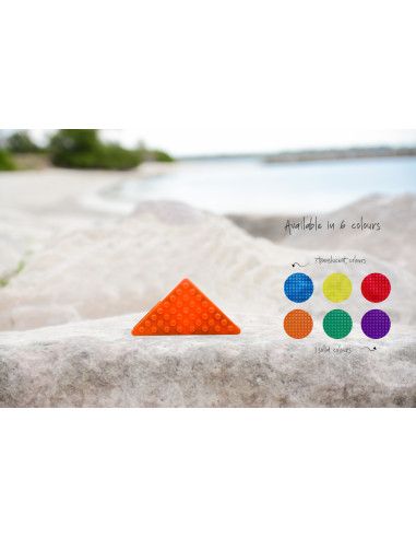 MBRX-DREPT12,Set magnetic Magbrix 12 piese triunghi drept - compatibil cu caramizi de constructie tip Lego