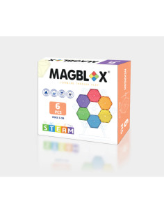 MBL-105,Set magnetic Magblox - 6 piese magnetice hexagon pentru constructie