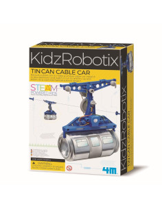 4M-03358,Kit constructie robot - Tin Can Cable Car, Kidz Robotix