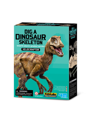 4M-13234,Set educativ Sapa si descopera Dinozauri - Velociraptor