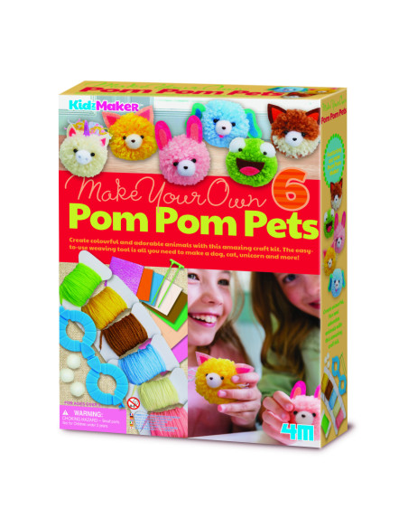 4M-04760,Set creativ DIY - Animalute pom pom
