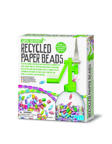 4M-04588,Kit creativ - Margele din hartie reciclata, Green Creativity