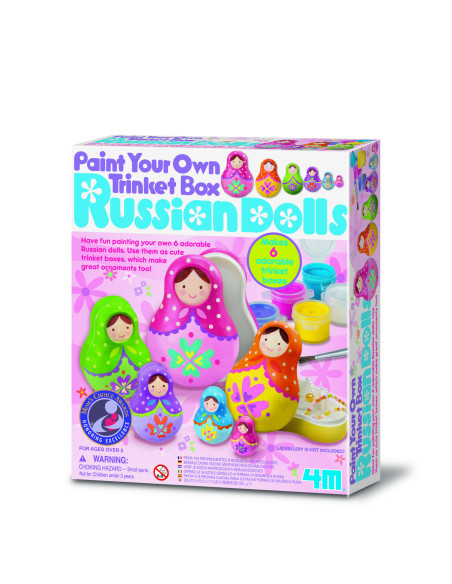 4M-04617,Set creativ de pictat - Cutiute Matrioshka