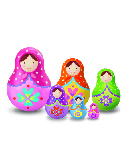 4M-04617,Set creativ de pictat - Cutiute Matrioshka