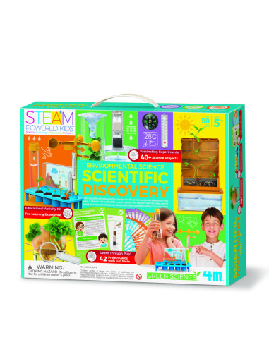 4M-01720,Kit stiintific - Descoperiri stiintifice Vol. 2 - Mediul Inconjurator - 42 experimente, STEAM Kids