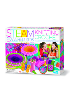 4M-05539,Kit stiintific - Tricotat si Crosetat, STEAM Kids