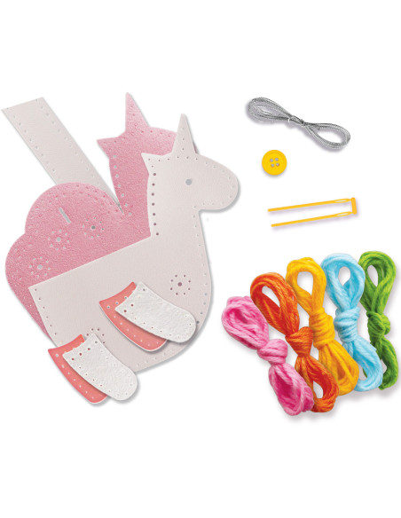 4M-04758,Set creativ DIY - Geanta din piele artificiala Unicorn