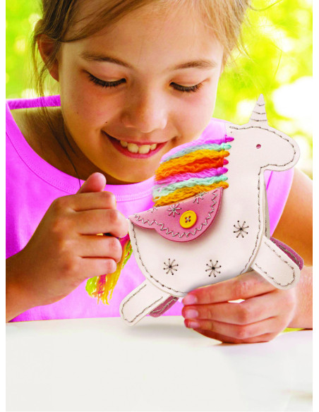 4M-04758,Set creativ DIY - Geanta din piele artificiala Unicorn