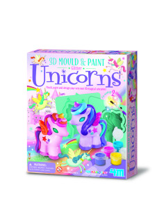 4M-04770,Atelier creativ 3D Modeleaza si picteaza - Unicorni cu sclipici