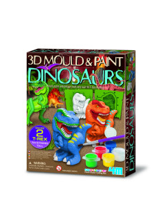 4M-04777,Atelier creativ 3D Modeleaza si picteaza - Dinozaur