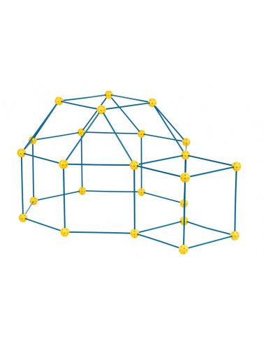 KB010001,Kit constructie 3D - Cort pentru copii - albastru galben