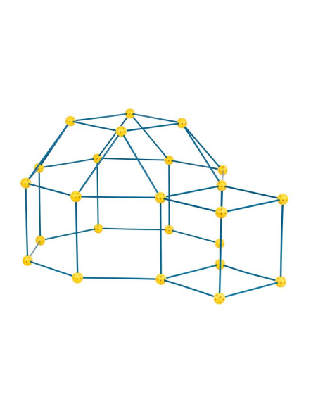 KB010001,Kit constructie 3D - Cort pentru copii - albastru galben