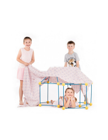 KB010001,Kit constructie 3D - Cort pentru copii - albastru galben