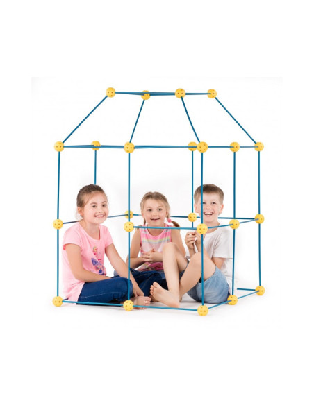 KB010001,Kit constructie 3D - Cort pentru copii - albastru galben