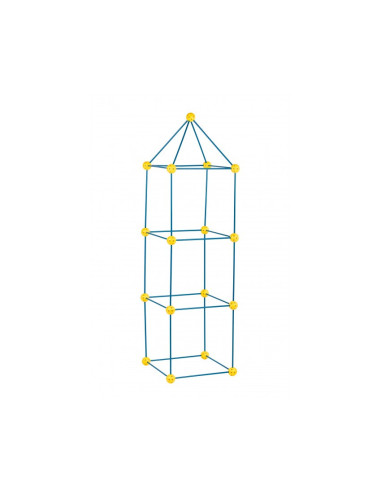 KB010001,Kit constructie 3D - Cort pentru copii - albastru galben