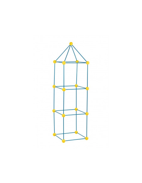 KB010001,Kit constructie 3D - Cort pentru copii - albastru galben